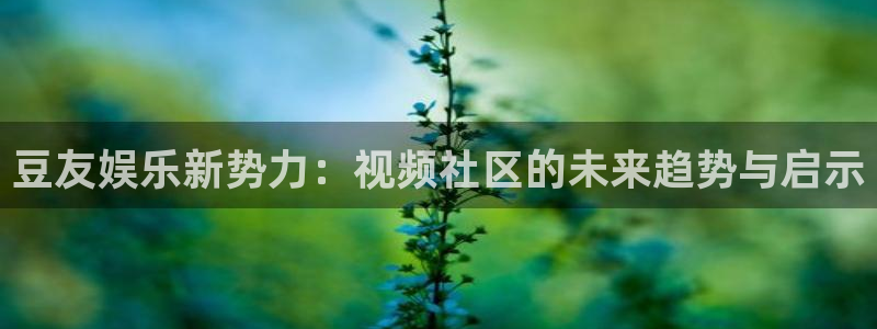 fun88乐天堂：豆友娱乐新势力：视频社区的未来趋势与启示